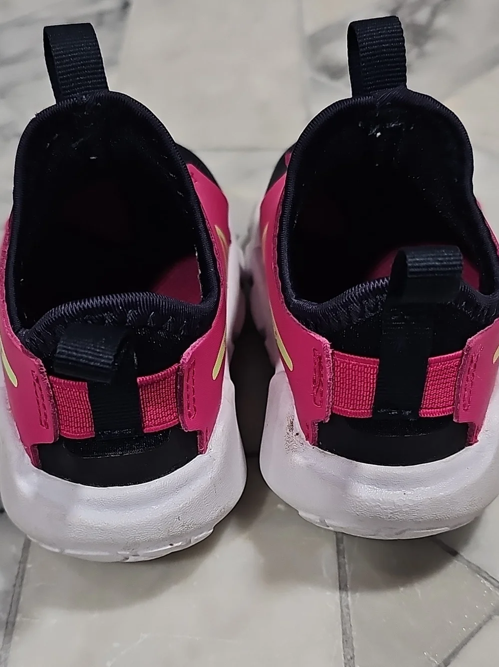 Nike Kids' Pink and Navy Slip-On Athletic Shoes Size 6c